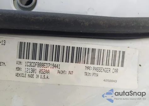 2014 Dodge Dart Sxt z USA, uszkodzony, nr VIN 1C3CDFBB8ED719441